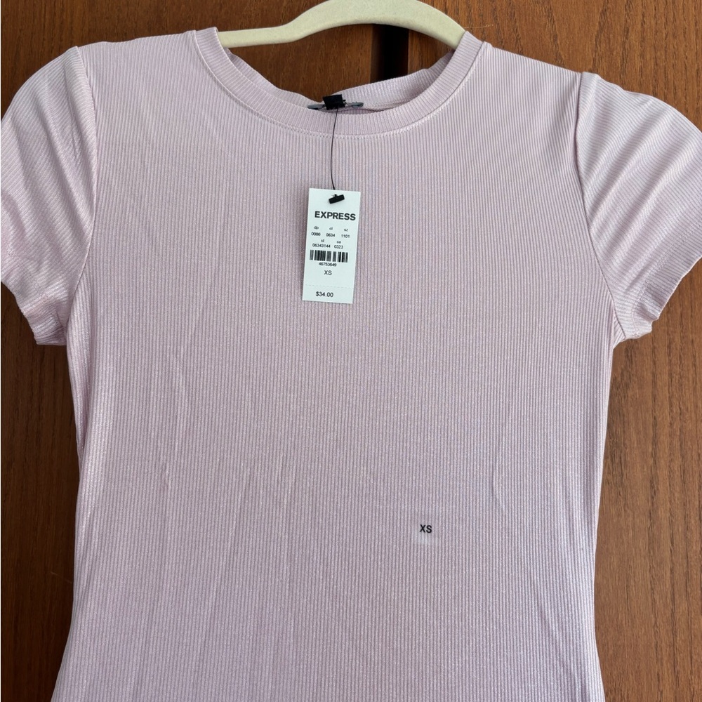 Express NWT Fitted Rib Tee